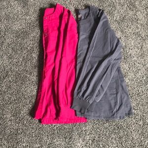 Long sleeve button down scrub top